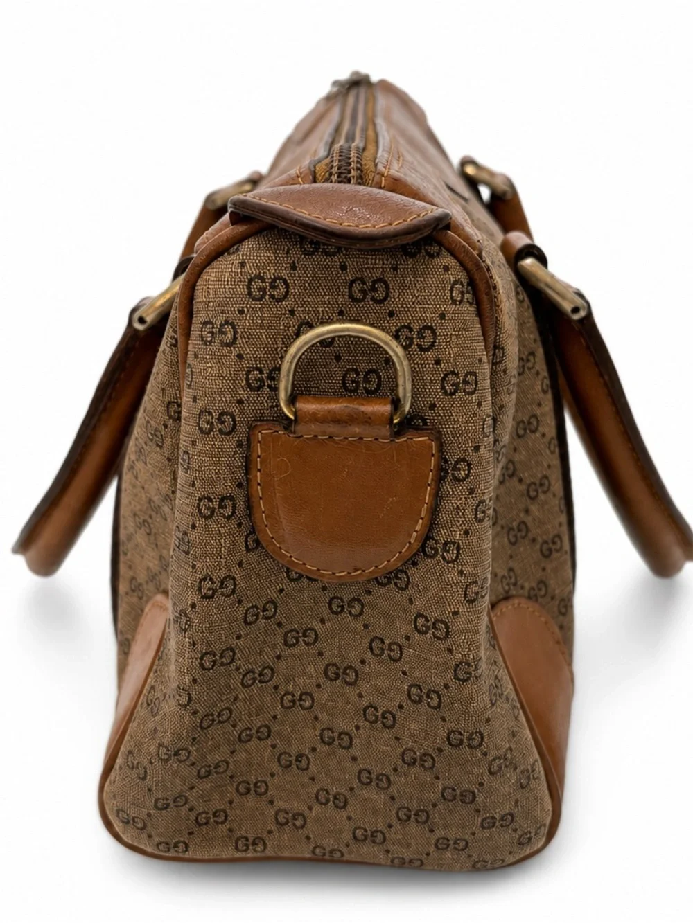 Vintage Gucci GG Monogram Boston Satchel Bag